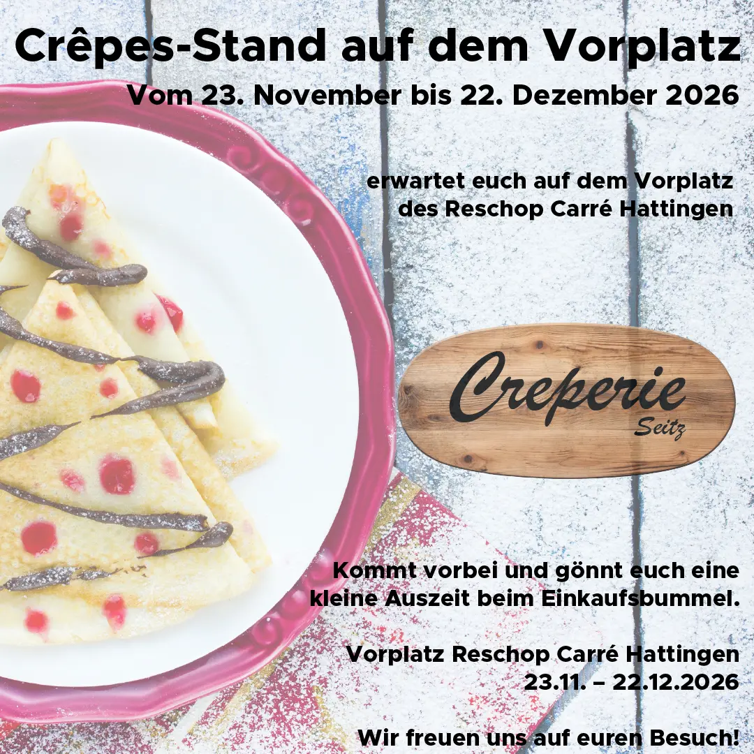 Crêpes-Stand auf dem Vorplatz